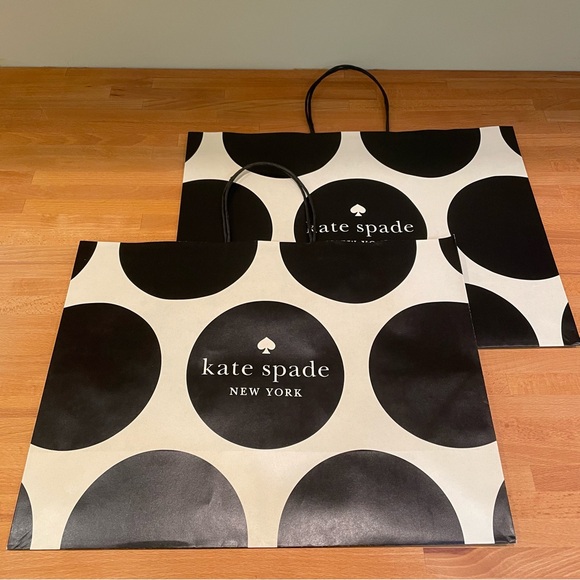 kate spade Black & White Polka Dot Gift/Shopping Bags - Picture 3 of 4